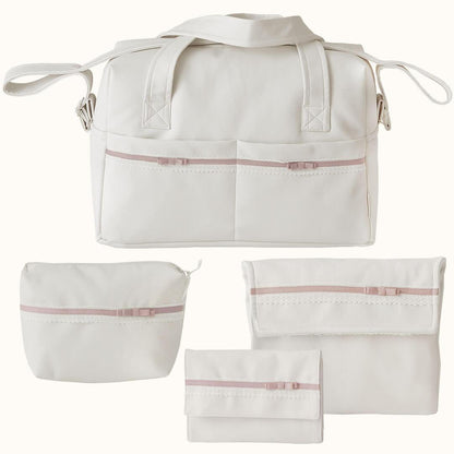 Conjunto Mala Maternidade Romantic Bege/Rosa Velho - Pim-Pam-Pum Baby