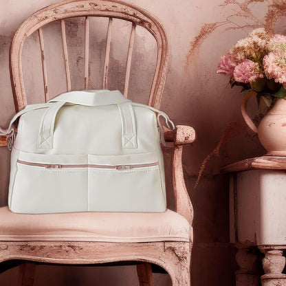 Conjunto Mala Maternidade Romantic Bege/Rosa Velho - Pim-Pam-Pum Baby