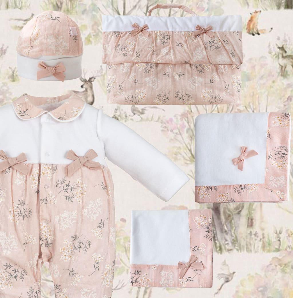 Conjunto Primeira Roupa Country Coral - Pim-Pam-Pum Baby