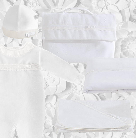 Conjunto Primeira Roupa Romantic 1 Branco - Pim-Pam-Pum Baby