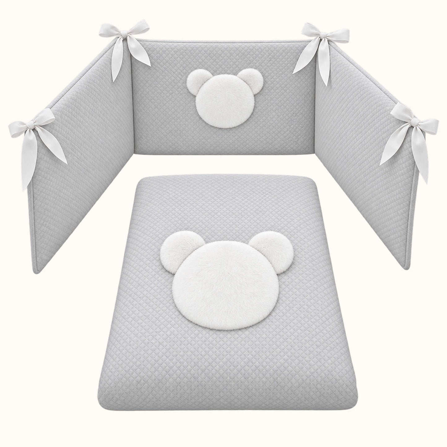 Gray Diamond Quilt and Protector