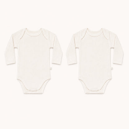 Conjunto de 4 Bodies Cava Americana Sweet Branco e Bege