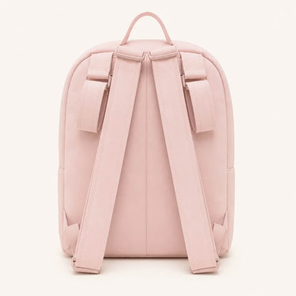 Mochila rosa para bebé, confortável e leve, ideal para passeios e levar para a maternidade