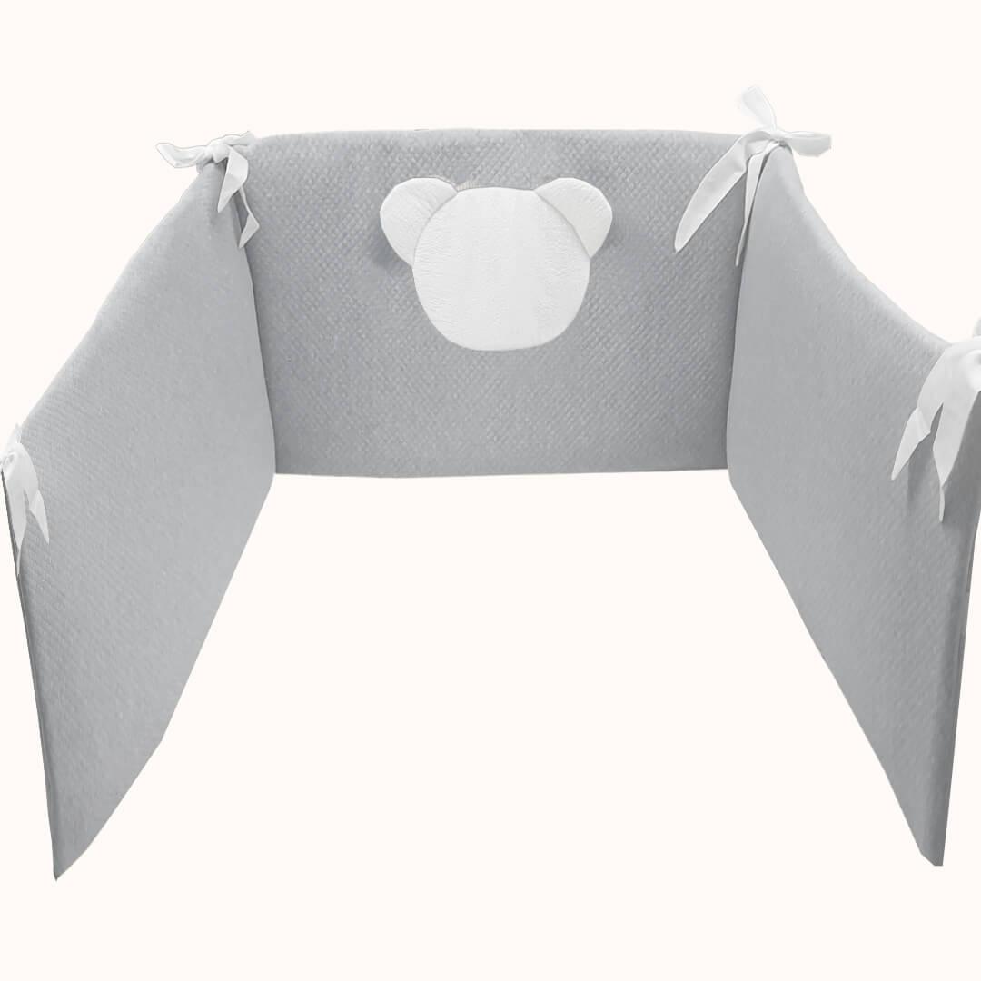 Edredão e Resguardo Diamante Cinza - Pim-Pam-Pum Baby