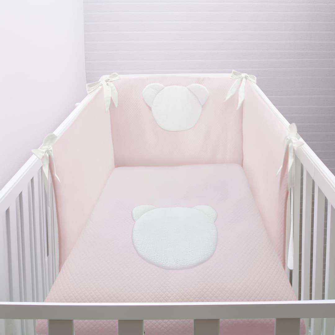 Edredão e Resguardo Diamante Rosa - Pim-Pam-Pum Baby