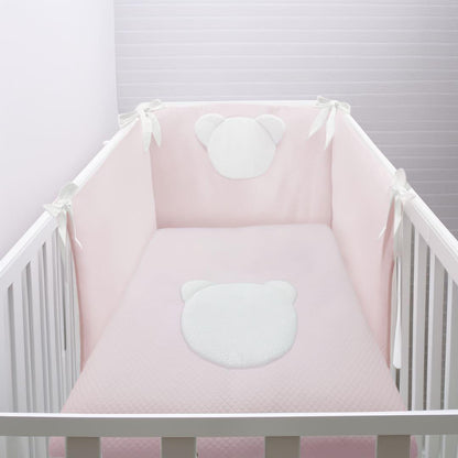 Edredão e Resguardo Diamante Rosa - Pim-Pam-Pum Baby