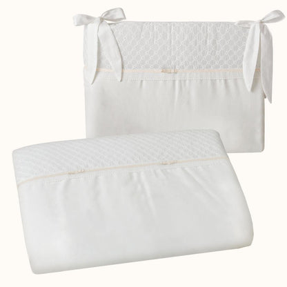 Edredão e Resguardo Romantic Bege Pérola - Pim-Pam-Pum Baby