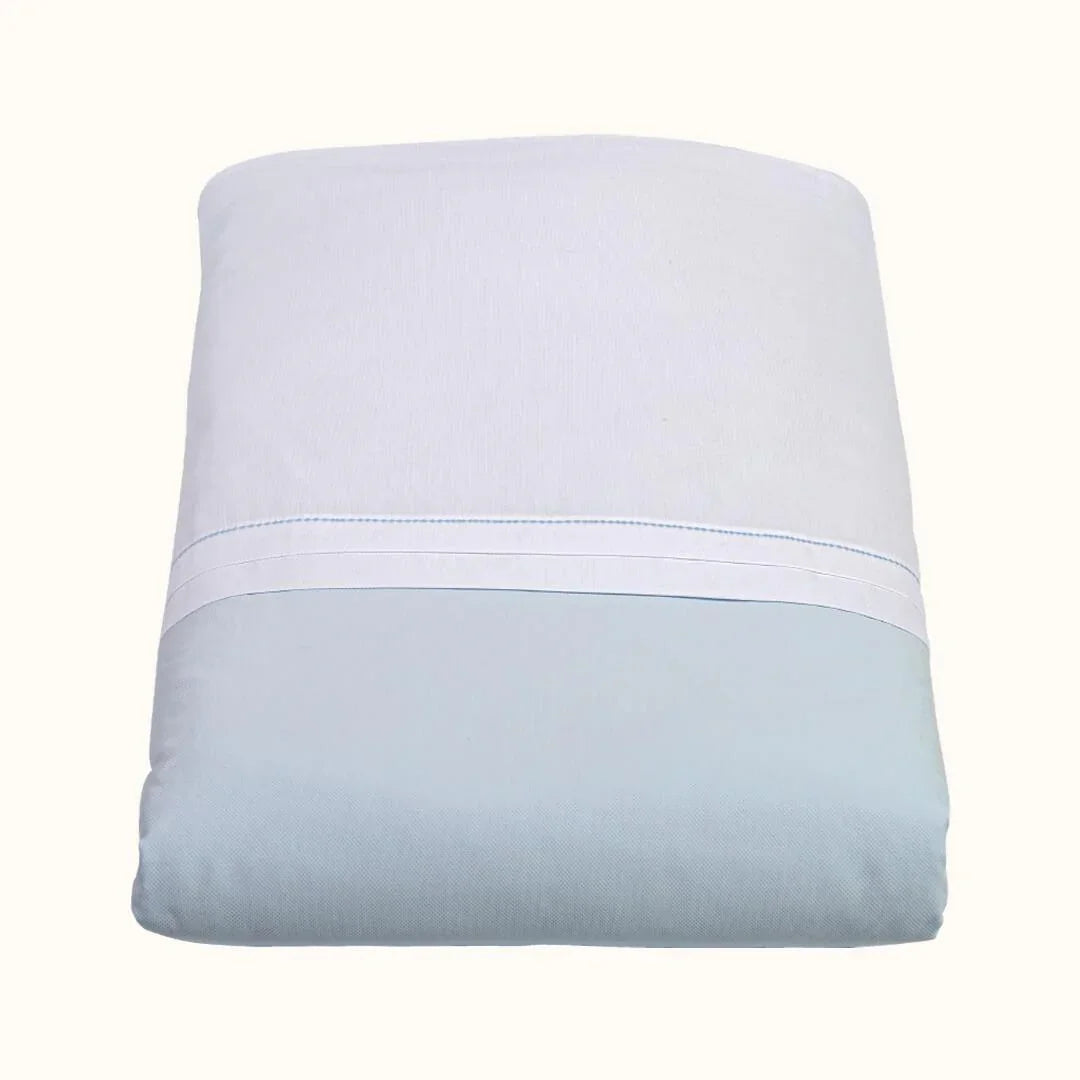 Edredão e resguardo azul para bebé, tecido macio, ideal para enxoval de recém-nascido.