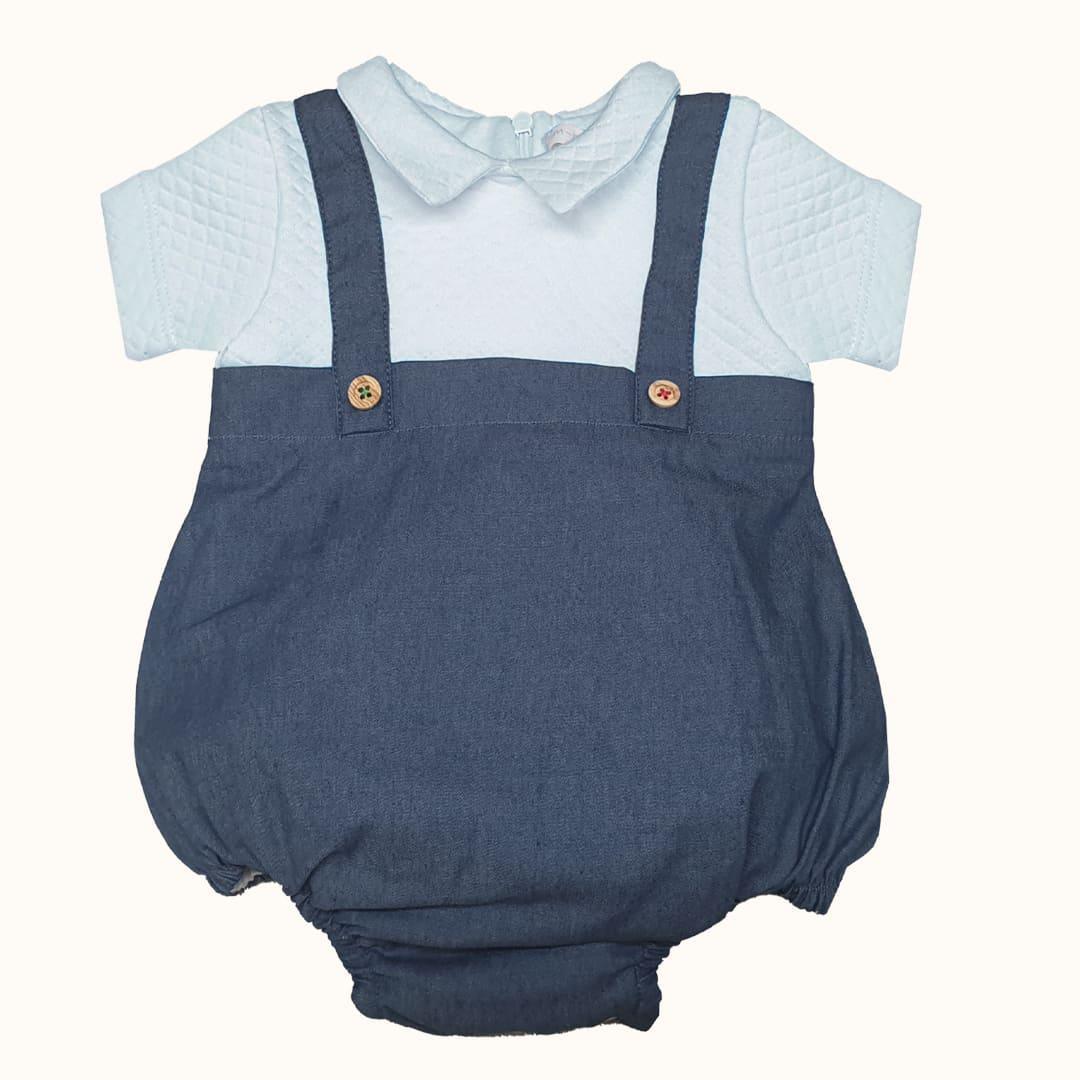 Fofo_Manga_Curta_Denim_Azul_Escuro - Pim-Pam-Pum Baby
