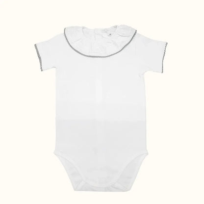 Fofo e Body de Gola Mimo Branco/Cinza - Pim-Pam-Pum Baby