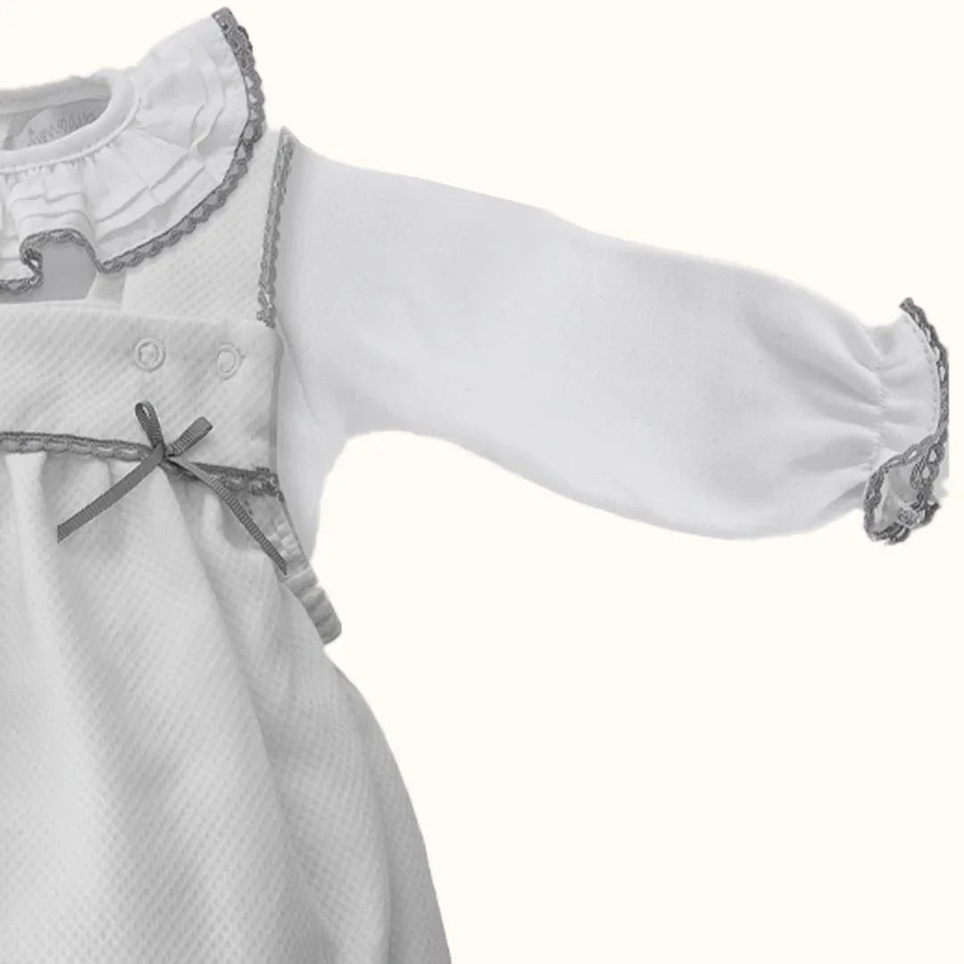 Fofo e Body de Gola Mimo Branco/Cinza - Pim-Pam-Pum Baby