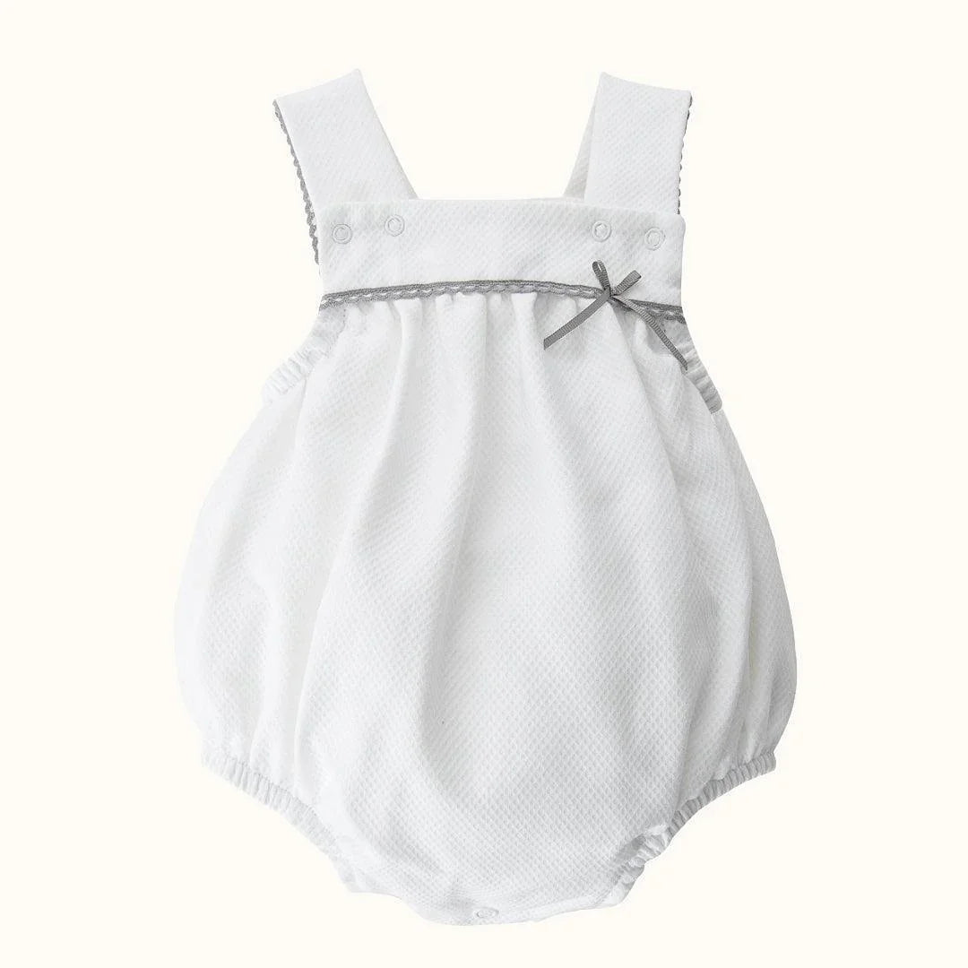 Fofo e Body de Gola Mimo Branco/Cinza - Pim-Pam-Pum Baby