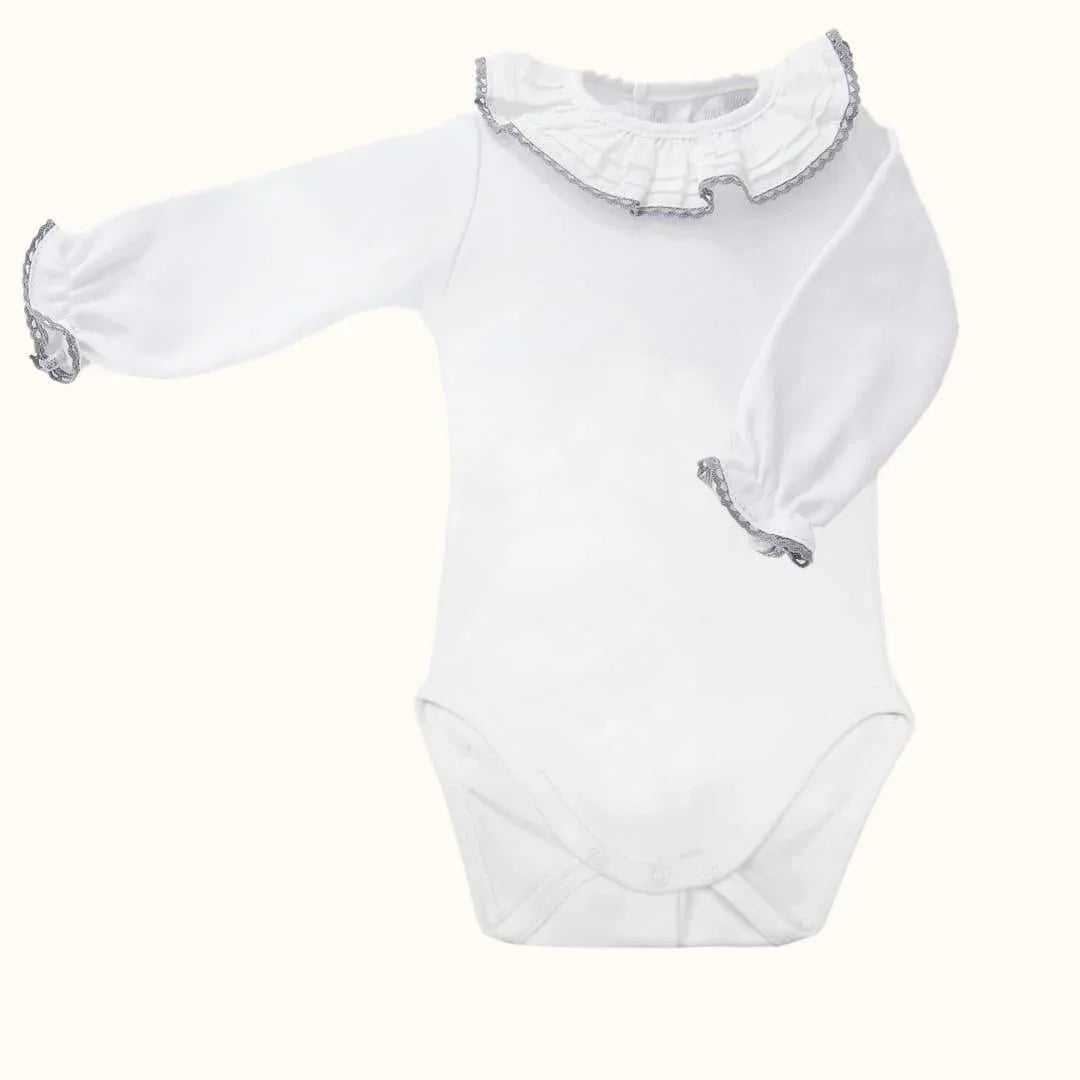 Fofo e Body de Gola Mimo Branco/Cinza - Pim-Pam-Pum Baby