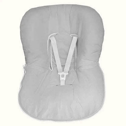 Capa acolchoada cinza para cadeira de bebê com cintos de segurança, enxoval confortável