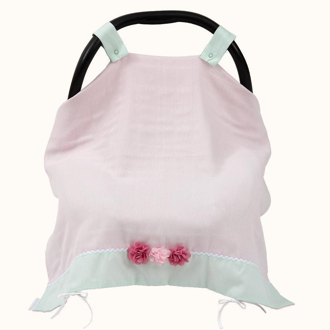 Fralda Tapa OVO Jardim Rosa/Verde - Pim-Pam-Pum Baby