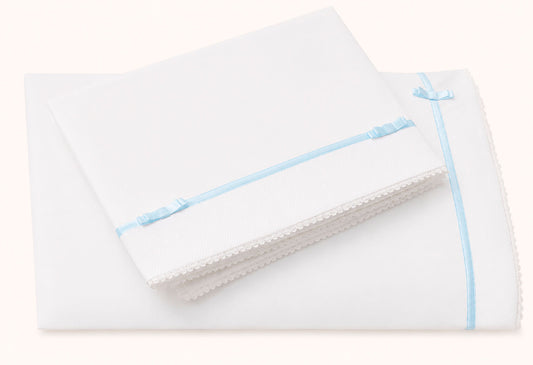 White Blue Romantic Sheet Set