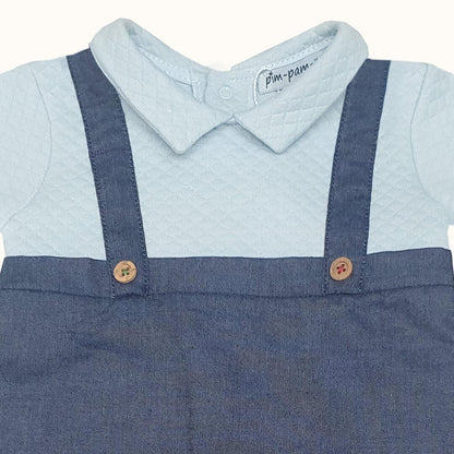 Macacão Denim 1 Azul Escuro - Pim-Pam-Pum Baby
