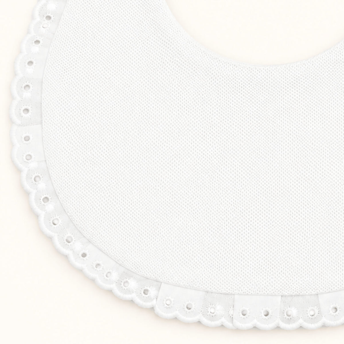 Babete em Malha Algodão para recém-nascido Sublime Branco