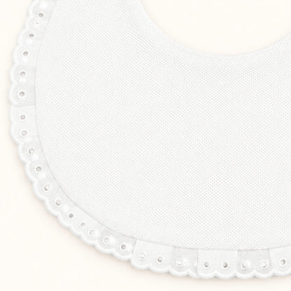 Babete em Malha Algodão para recém-nascido Sublime Branco