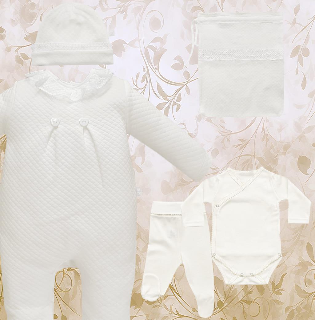 Primeira Roupa Mini Mimos 1 Bege - Pim-Pam-Pum Baby