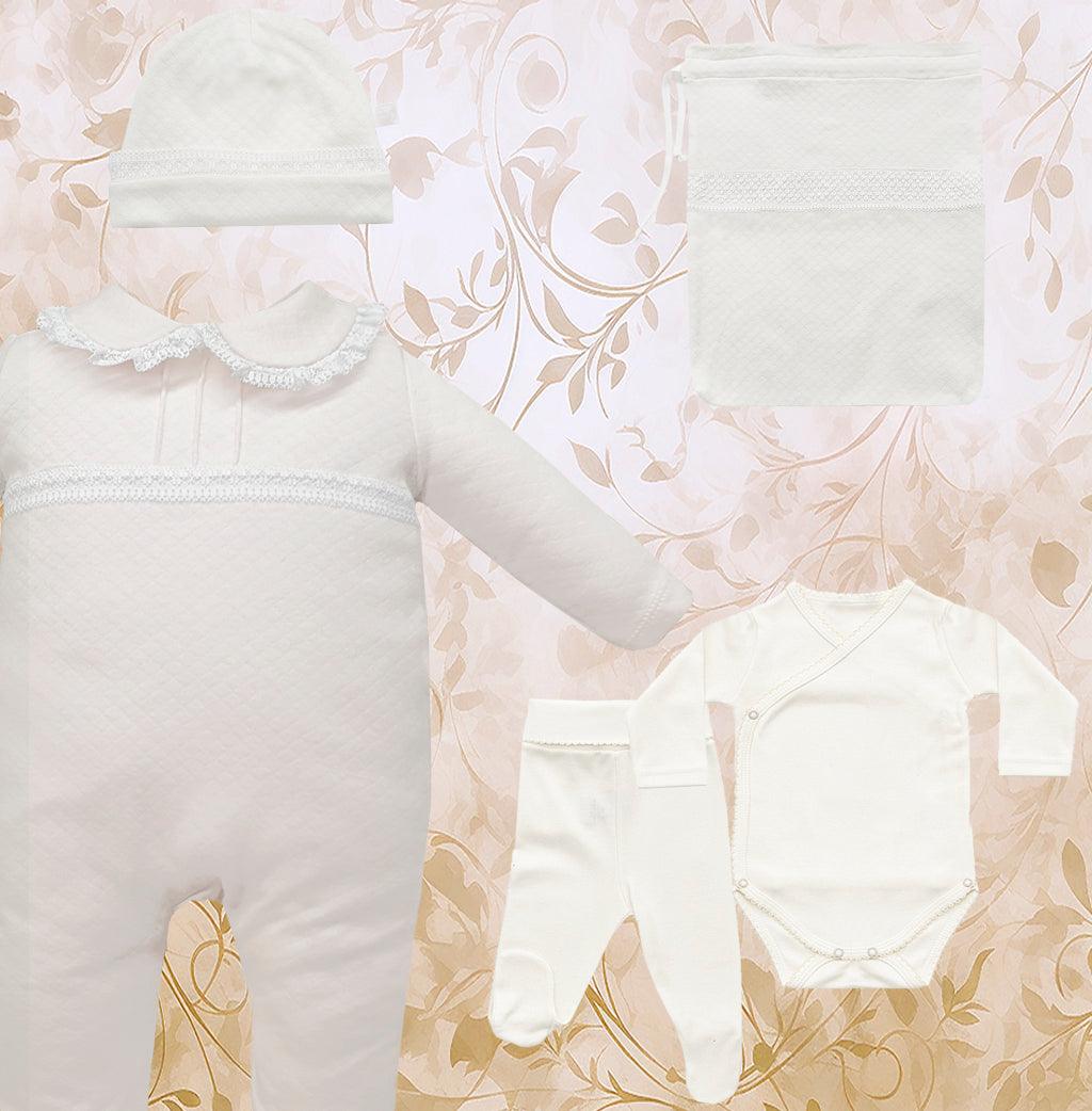 Primeira Roupa Mini Mimos 2 Bege - Pim-Pam-Pum Baby