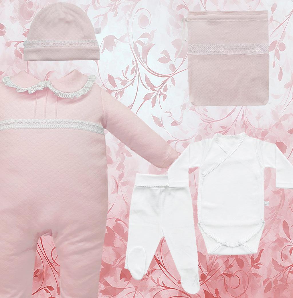 Primeira Roupa Mini Mimos 2 Rosa - Pim-Pam-Pum Baby