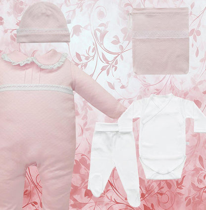Primeira Roupa Mini Mimos 2 Rosa - Pim-Pam-Pum Baby