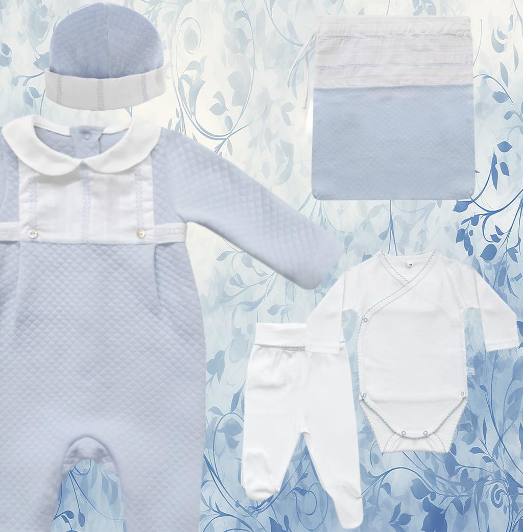 Primeira Roupa Mini Mimos 3 Azul - Pim-Pam-Pum Baby