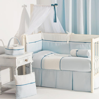 quarto de bebé com roupa-de-berco-romantic-azul-pim-pam-pum-baby- - Pim-Pam-Pum Baby