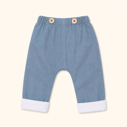 Fatinho 2 Peças Denim Branco/Azul