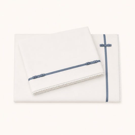 Beige/Blue Romantic Sheet Set