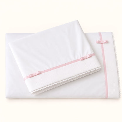 Romantic White Pink Sheet Set