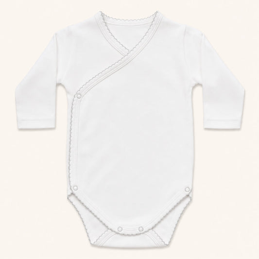 Body e Calça Básico Branco/Cinza