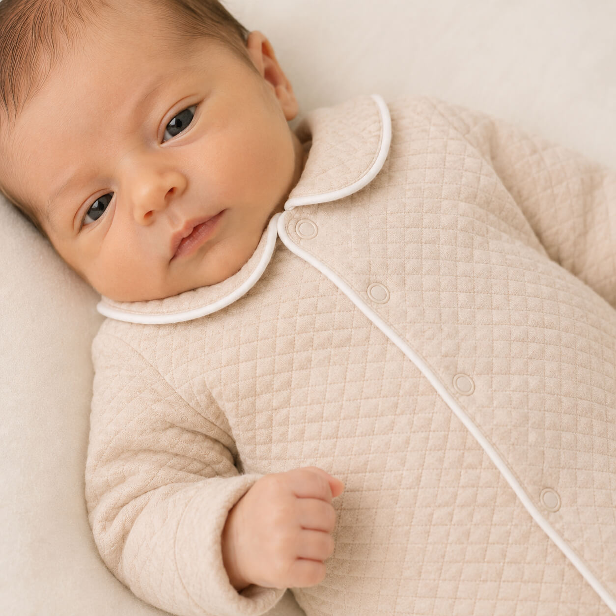 Diamond Babygrow in Neutral Colors