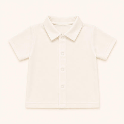 Pullover mit Basic-Kragen Beige Jungen Sommer