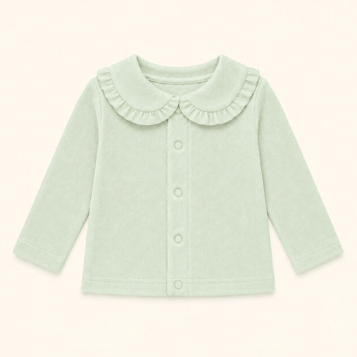Camisola Bebé Gola com Folho Sweet Verde | Verão