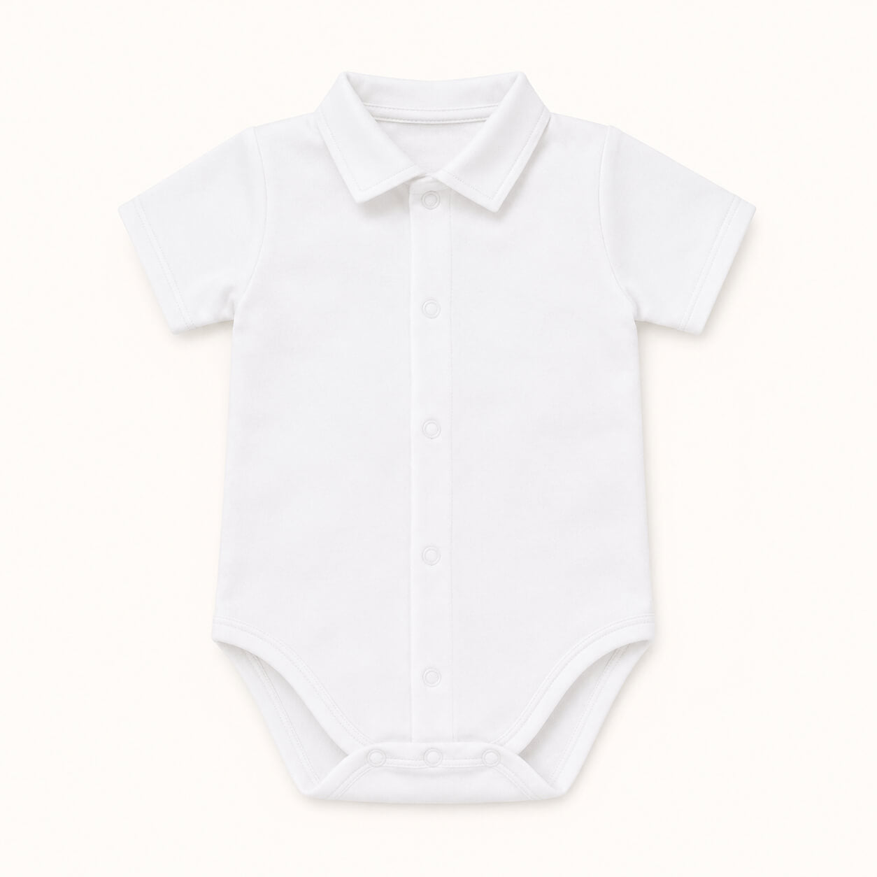 Kurzarmbody Basic Weiß Jungen Sommer