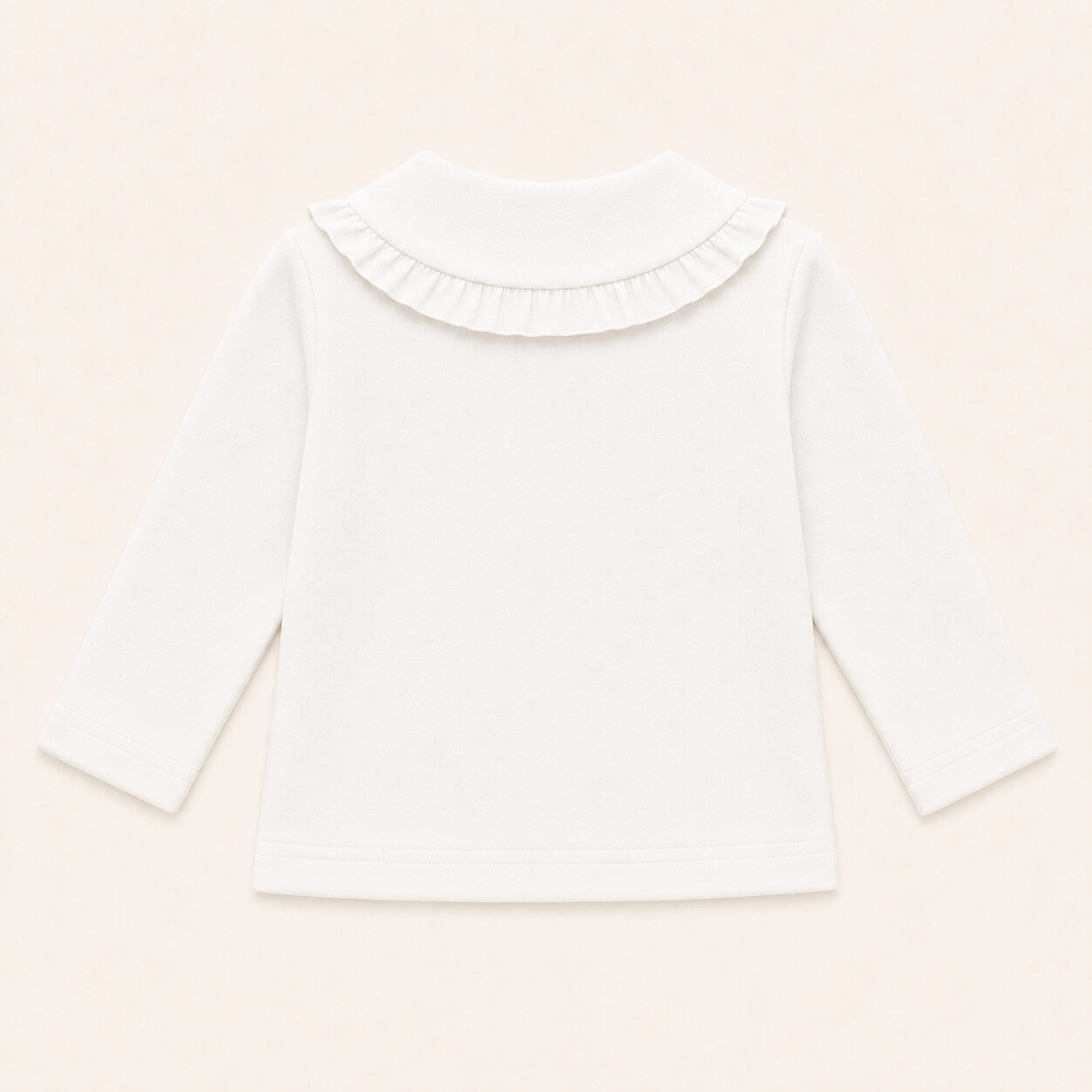 Camisola Bebé Gola com Folho Sweet Branco | Verão