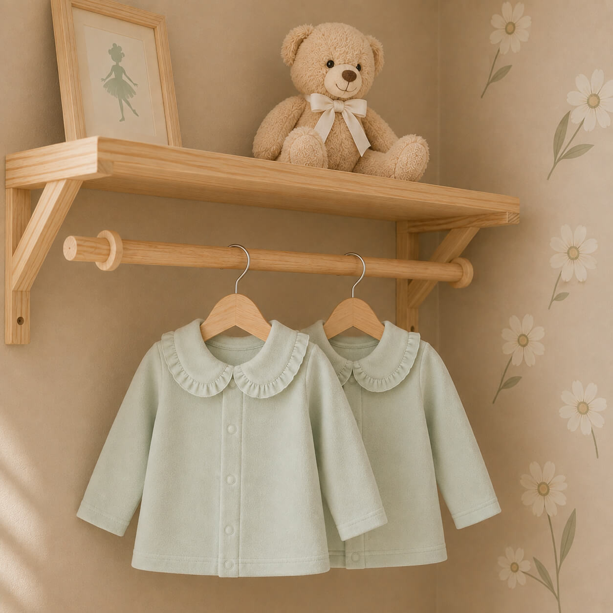 Camisola Bebé Gola com Folho Sweet Verde | Verão