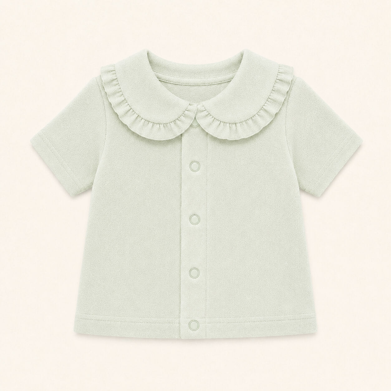 Camisola Bebé Gola com Folho Sweet Verde | Verão