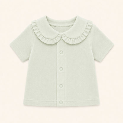 Camisola Bebé Gola com Folho Sweet Verde | Verão