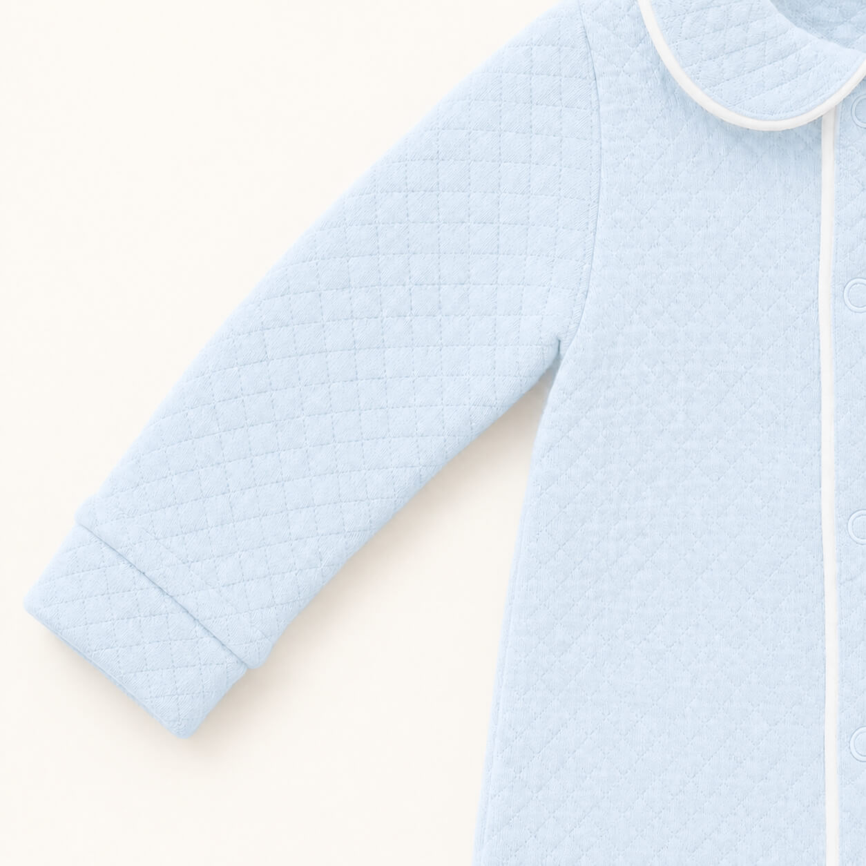 Blue Footless Diamond Babygrow