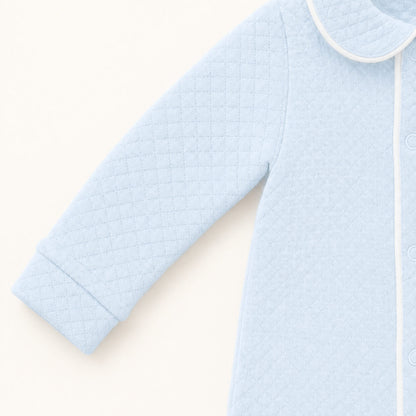 Blue Footless Diamond Babygrow