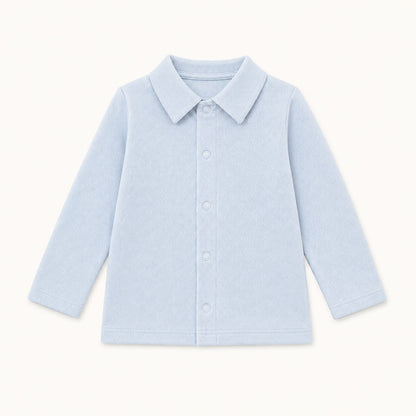 Camisola de Gola Camisa para Bebé Azul | Verão