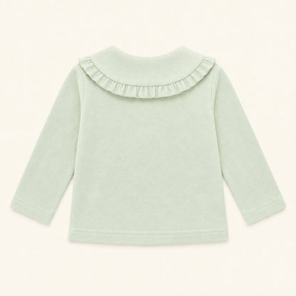 Camisola Bebé Gola com Folho Sweet Verde | Verão