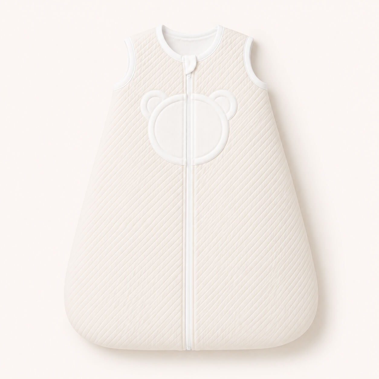 Saco de dormir para bebê com estampa de urso, ideal para recém-nascidos e conforto noturno