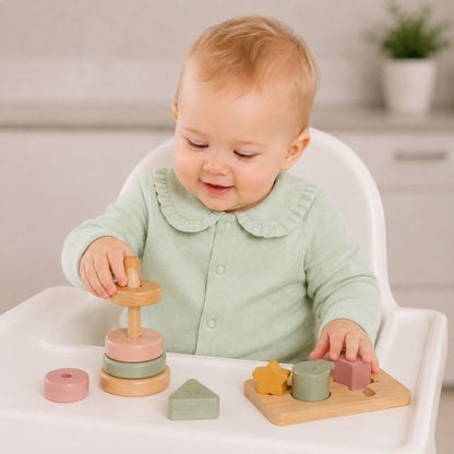 Camisola Bebé Gola com Folho Sweet Verde | Verão