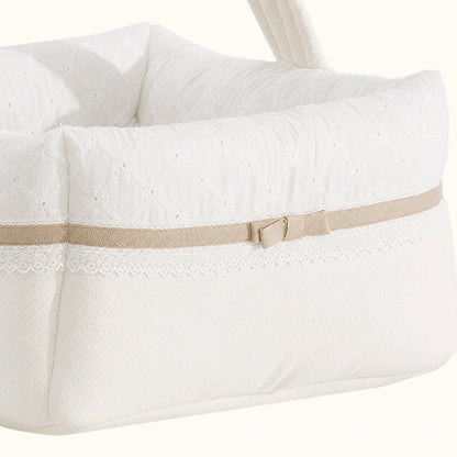 Romantic Beige Fabric Baby Cosmetics Basket