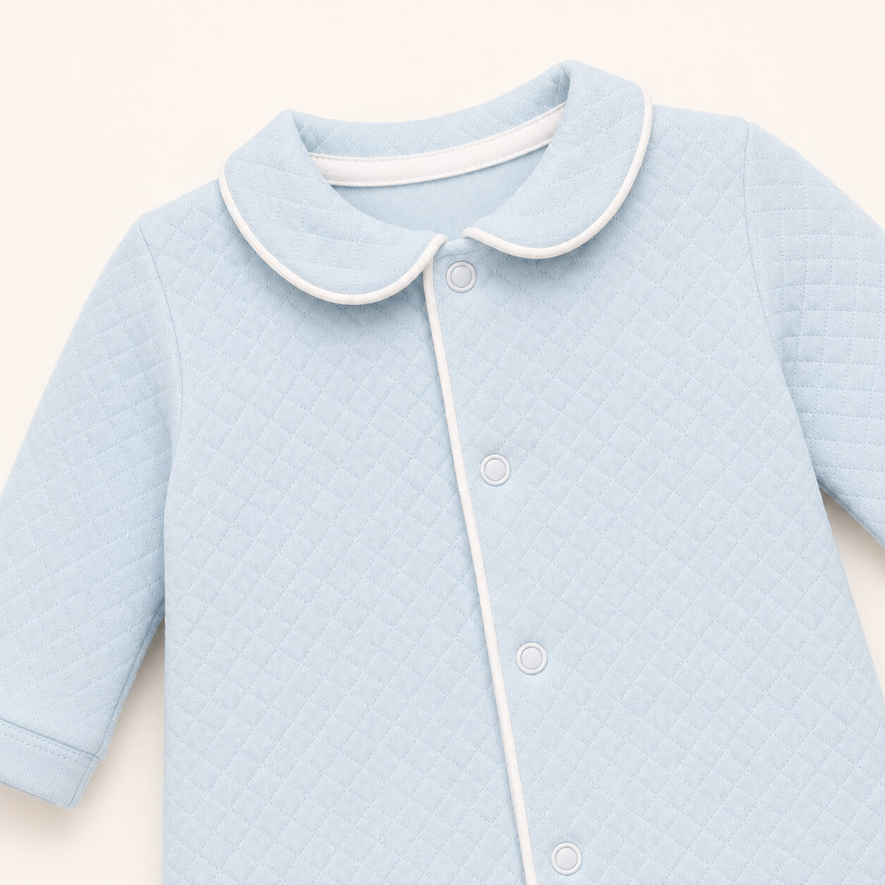 Blue Footless Diamond Babygrow