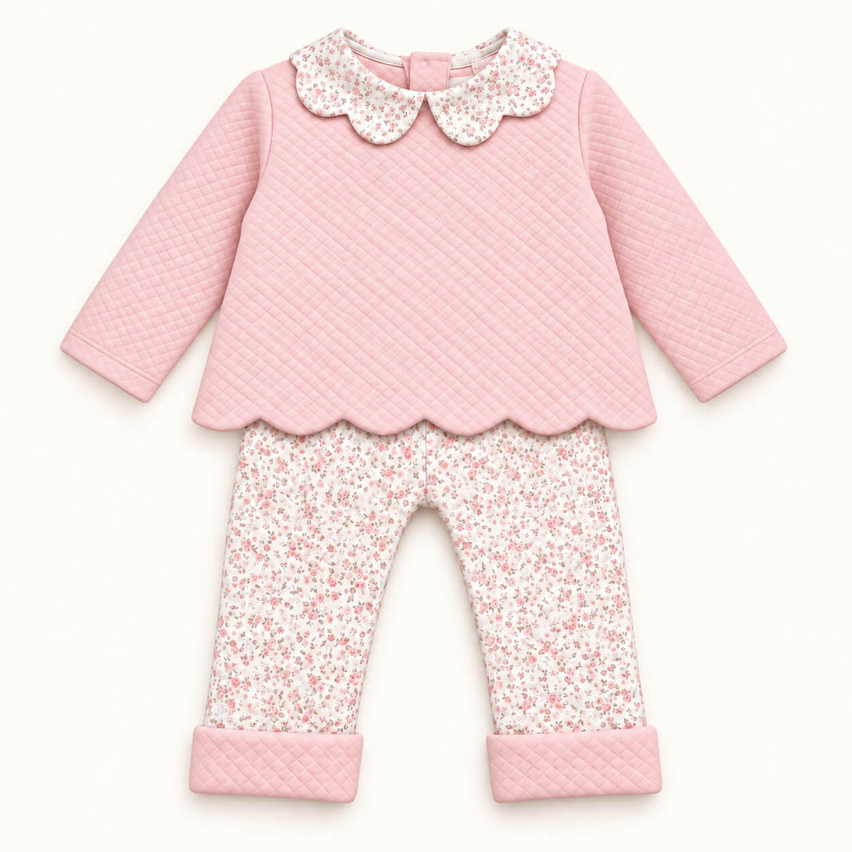 Conjunto de 2 Peças Sem Florzinhas rosa velho